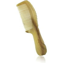 Long Handled Horn Comb - Anti-Static Fine Tooth For Straight Hair Detangling, Beard And Massage - Yak Horn For Women, Men, Kids