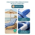 thumbnail image 3 of Casa Platino Beach Turkish Towel Set of 4 - 100% Cotton Striped Beach Towels For Adults (30" x 60”), Lightweight Quick Dry Design for Swimming, Vacation & Cruise Travel - Light Blue, 3 of 9