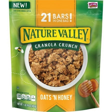 Nature Valley Oats 'N Honey Granola Crunch (Pack of 32)