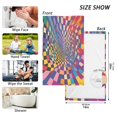 thumbnail image 6 of Yayeee 100% Cotton Hand Towels for Bathroom 16" x 28" Soft Absorbent Kitchen Towel, Colorful Wavy Plaid, 6 of 7