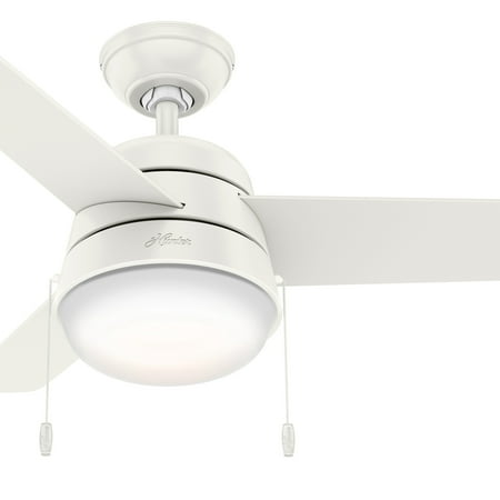 Hunter Fan 36" Ceiling Fan in Fresh White with Integrated LED Light Kit (Certified Refurbished)