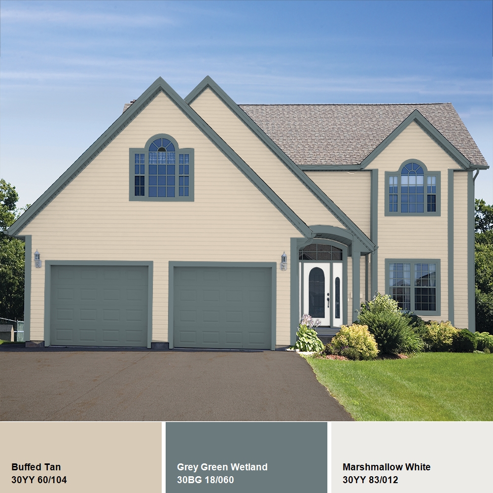 Glidden High Endurance Plus Exterior Paint And Primer Grey Green