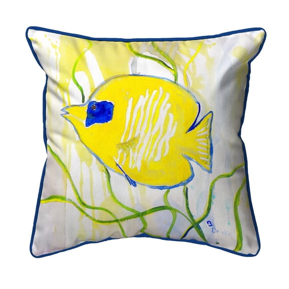 Betsy Drake Interiors Yellow Tang Large Indoor/Outdoor Pillow 18x18
