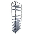 thumbnail image 3 of HONGFENGDZ Fashionable Room-saving 9 Lattices Non-woven Fabric Shoe Rack Shelf Gray, 3 of 7
