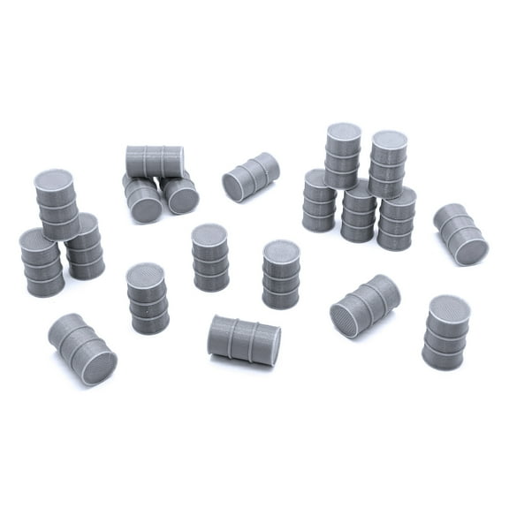 Gas Barrels, Terrain Scenery for Tabletop 28mm Miniatures Wargame, 3D Printed and Paintable, EnderToys