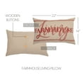 thumbnail image 4 of VHC Brands Sawyer Mill™ Red Farmhouse Living Throw Pillow for Couch Chair Sofa Bed 14x22, 4 of 5