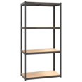 thumbnail image 3 of vidaXL 4-Layer Shelves 3 pcs Anthracite Steel&Engineered Wood, 3 of 5