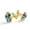 Color 3, variant on Men's Classic Stainless Steel, Love Skull Purple Rose Cufflinks Business Wedding Shirts, Golden