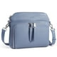 thumbnail image 1 of Bolso bandolera de piel auténtica para mujer azul con cartera RFID, 1 of 7