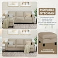 thumbnail image 5 of Sobaniilo Convertible Sectional Sofa Couch, Modern Linen Fabric L-Shaped 3-Seat Sofa Sectional with Reversible Chaise for Small Space (Khaki), 5 of 7