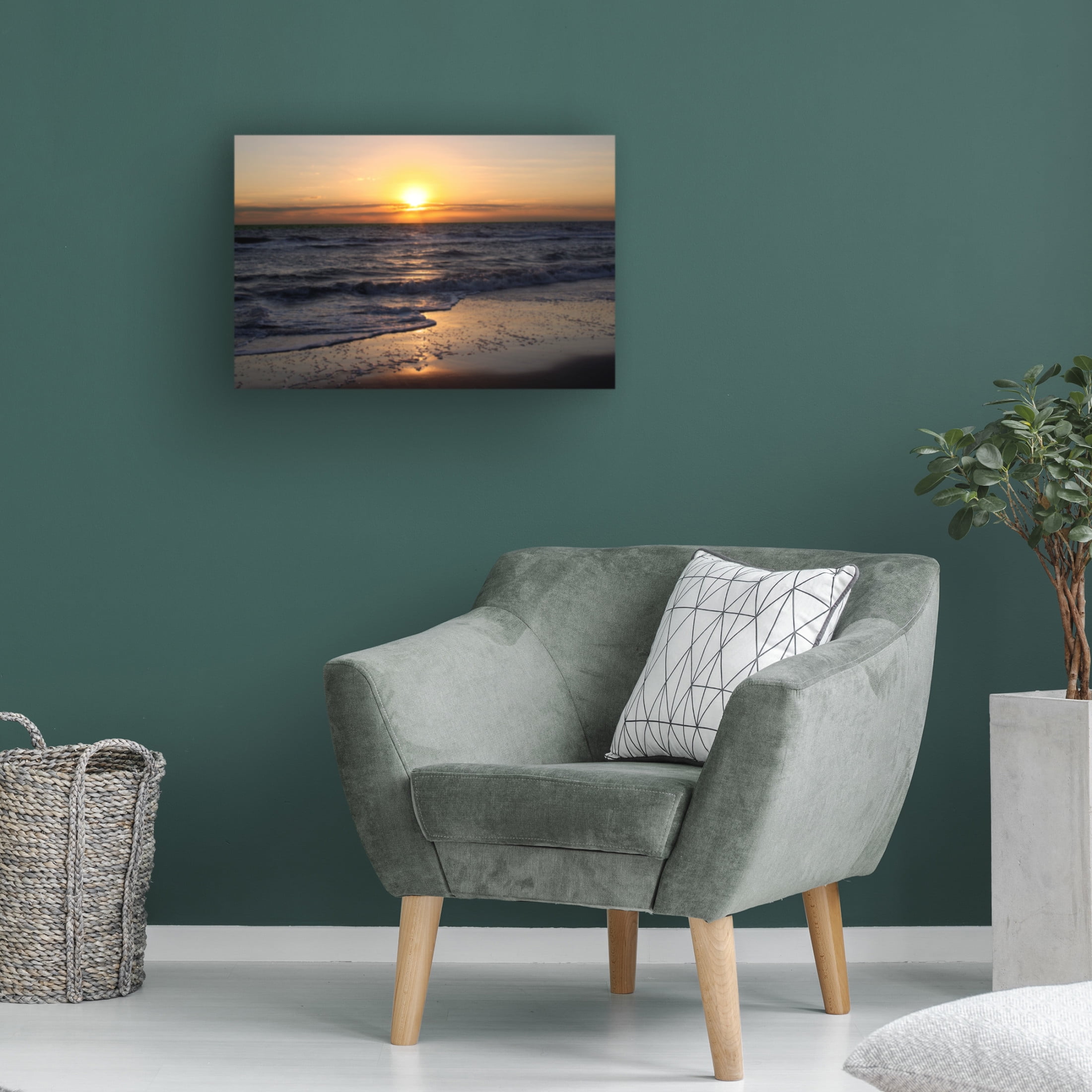 Canvas Wall Art - DANE 'Beaches 30' Wall Art for Living Room, Bedroom, or Office Décor by Trademark Fine Art - 24 x 16 Inches