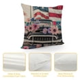 thumbnail image 4 of PHYHOO Independence Day American Flag Pillow Covers Patriotic Buffalo Plaid Flowers Blooming Throw Pillow Case Farmhouse Decorative Cushion Cover for Sofa White, 4 of 5