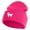 Magenta, variant on 50's Pink Poodle Iron on Patched 12 Inch Long Knitted Beanie - Black OSFM