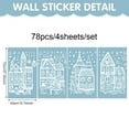 thumbnail image 4 of Snow Houses Christmas Window Clings Xmas Window Decal Snowman Stickers for Christmas Party Home Decor, 4 of 5
