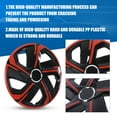 thumbnail image 2 of 17" Hubcaps Universal Wheel Rim Covers Snap On installation, [Only Fit Iron Hub & Steel Wheel] Heavy Duty PP Material (17 Inch Set of 4, Black Lacquer & Red Lacquer ), 2 of 9