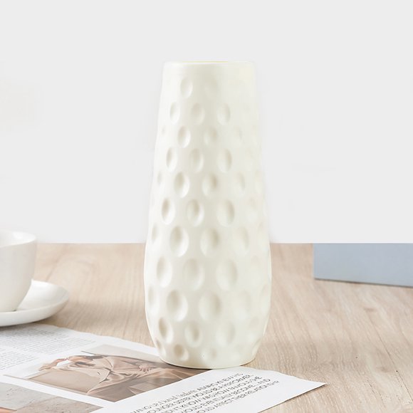 Birdeem European Style Decorative Vase, Tall Plastic Flower Vase for Home Decor, Modern Centerpiece for Tabletops and Gifts