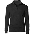 thumbnail image 3 of Puztloy Mens Pullover Sweaters Quarter Zip Casual Lightweight Slim Fit Knit Texture Knitted Sweater Black, 3 of 7