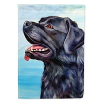 Black Labrador Retriever Flag Canvas House Size
