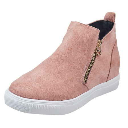 

autumn winter shoes Women s Flat Casual Zipper Single Shoes Plus Size Booties Students Running Shoes