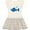 Natural with Stripes, variant on Inktastic Fishing Blue Fish Girls Toddler Dress