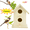 Khaki, variant on YUTK Dox House Bird House Bird House Bird Box Bird Box Wooden Box A