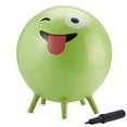 thumbnail image 2 of Gaiam Kids Stay-N-Play Children's Balance Ball - Flexible School Chair Active Classroom Desk Alternative Seating | Built-In Stay-Put Soft Stability Legs, Includes Air Pump, 45cm, Green Crazy Silly, 2 of 4