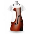 thumbnail image 3 of Cello Apron, Macro Photography of Classical Music Instrument Orchestra Equipment, Unisex Kitchen Bib with Adjustable Neck for Cooking Gardening, Adult Size, Redwood Dark Grey, by Ambesonne, 3 of 4