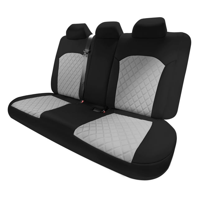 For 2019-2024 Kia Forte FH Group Neoprene Custom Fit Waterproof Car Seat Covers - Rear Set Gray