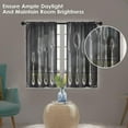 thumbnail image 2 of Black Kitchen Curtains 36 Inch Length Knife and Forks Window Curtains Over Sink Set of 2, Funny Chalkboard Doodle Short Tier Curtain for Kitchen, Cartoon Small Kitchen Decor 26x36 Inch, 2 of 5