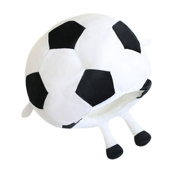Huhudde Football Hat Plush Soccer Ball Headgear Hat for Cosplay and Fun Party Accessories Sport Meet Dressingup Headwear