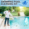 thumbnail image 5 of 3 Pcs Swimming Pool Cleaning Kit,12 ft Telescopic Aluminum Pole16.9 Inch Brush Head with Fine Mesh Skimmer Net Swimming Pool Cleaner for Spas, Hot Tub Fountains, 5 of 5