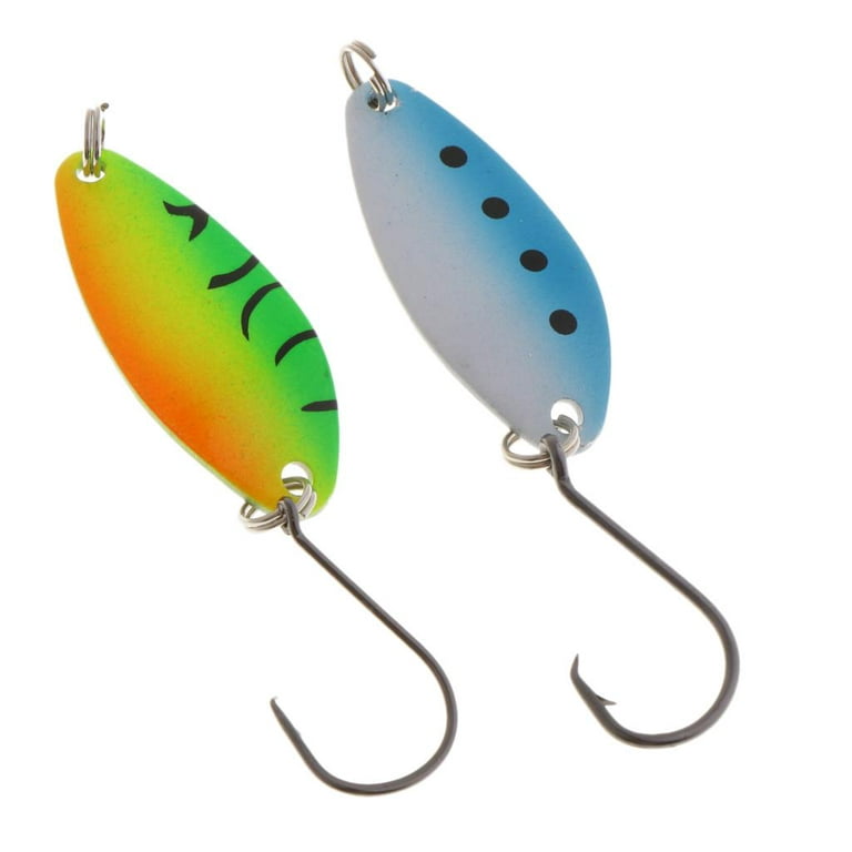 10pcs/set Spoons Fishing Baits with Single Hook 4cm/6 Bass Trout Salmon  Fishing