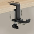 thumbnail image 6 of Gnwei Wall Hooks for Hanging, Desk Mount Bag Holder Hook Clamp-On Backpack Hanger Portable Desk Mount Headphones Holder Reduce Desk Clutter for Table Desk, Under Counter, 6 of 9
