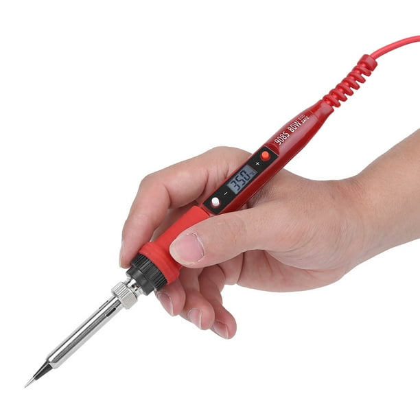 Kit De Soldadura De Cautín Para Electrónica Pantalla LCD De 80 W Ajuste De Temperatura Para Placa De Circuito Y Reparación De Joyas Con Y Cable De Alimentación Aislado