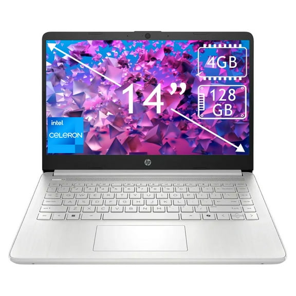 Laptop Hp 14" dq6011dx Celeron 4GB 128GB Plata