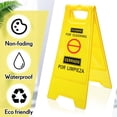 thumbnail image 4 of 4 Pieces Closed for Cleaning Floor Sign Bilingual Two Sided Folding Closed for Cleaning Sign Bright Yellow Warning Signs for Commercial Use (English and Spanish), 4 of 6