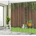 thumbnail image 5 of Ambesonne Farm House Shower Curtain, Gardening Materials, 69"Wx84"L, Green Brown, 5 of 5