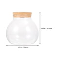 thumbnail image 2 of TEHAUX Transparent Glass Terrarium Vase with Wood Lid Hydroponic Desktop Plant Jar, 2 of 8