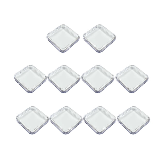 Caja de almacenamiento de uñas a presión de 10 piezas Caja de embalaje de uñas postizas pequeña y compacta vacía Claro Yuyangstore Vitrina de uñas