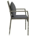 thumbnail image 6 of vidaXL Chair Patio Dining Chair with Cushions for Deck Garden Poly Rattan, 6 of 8