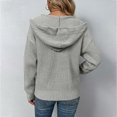 thumbnail image 6 of IROINNID Women's Short Cardigan Jacket Long Sleeve Solid Color Casual Pockets Casual Coat Cardigan, Gray, 6 of 6