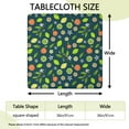 thumbnail image 2 of Fresh Lemon Yellow Elastic Table Cover - Square Snug Fit Tablecloth, Retro Floral Design, Soft Durable Washable Fabric, 2 of 3