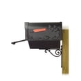 thumbnail image 3 of Special Lite Products TC-BWN-FS-2005-BLK Hummingbird Curbside Mailbox with  s Paper Tube & Baldwin Front Single Mailbox Mounting Bracket - Black, 3 of 4