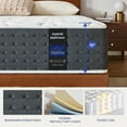 thumbnail image 7 of 10 Inch Queen Mattress, Hybrid Mattress in a Box, Cooling Mattress with Memory Foam and Individually Wrapped Pocket Coils, Medium Firmness Innerspring Bed for Cool Sleep & Support, 7 of 7