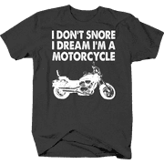 I Dont Snore I Dream Im a Motorcycle Tshirt for Men Small Dark Gray