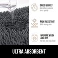 thumbnail image 4 of Bath Rug 30x20, Thick Soft Absorbent Chenille, Rubber Backing Quick Dry Microfiber Mats, Machine Washable Rugs for Shower Floor, Bathroom Runner Bathmat Accessories Decor, Charcoal, 4 of 6