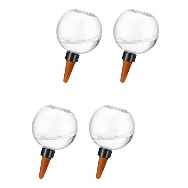 Paquete de 4 Bolas de Riego para Plantas, 500 Ml, Riego Automático, Goteros, Bombillas Transparentes.