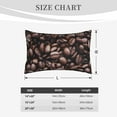 thumbnail image 6 of Haiem Pillowcase for Hair and Skin Queen - Coffee Bean Printed Soft Pillowcase with Envelope Closure-14"x20", 6 of 9