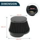 thumbnail image 4 of Filtro de aire de motor de Unique Bargains 60mm de alto flujo, filtro de admisión de aire frío de trapesio con abrazadera cerrada, filtro de aire fresco negro para automóvil, 4 of 6