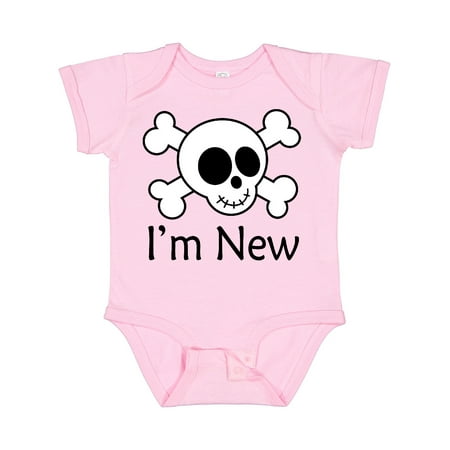

Inktastic I m New Cute Skull Baby Gift Baby Boy or Baby Girl Bodysuit